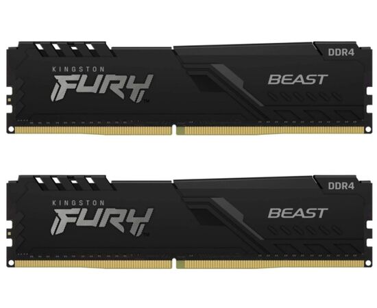 ОЗУ Kingston Fury Beast Black KF432 C16 BBK2/16 WP 16 GB 3200 MT/s DDR4 CL16 DIMM (Kit of 2)
