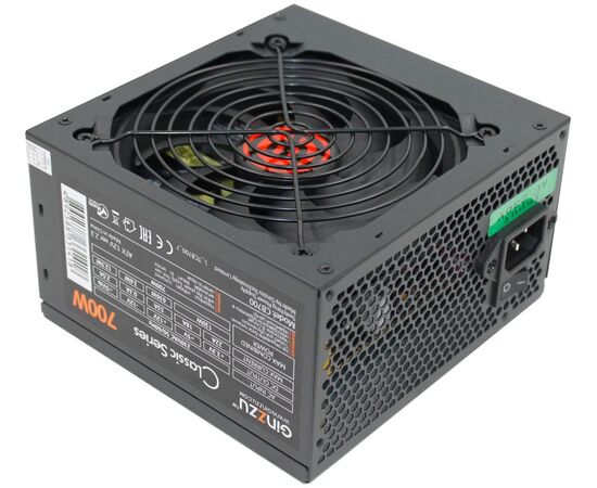 Блок питания Ginzzu 700 W CB700 black ATX, 20+4 pin, 1x4+4 pin, 2x6+2 pin, 120mm fan, 6x SATA, кабель питания