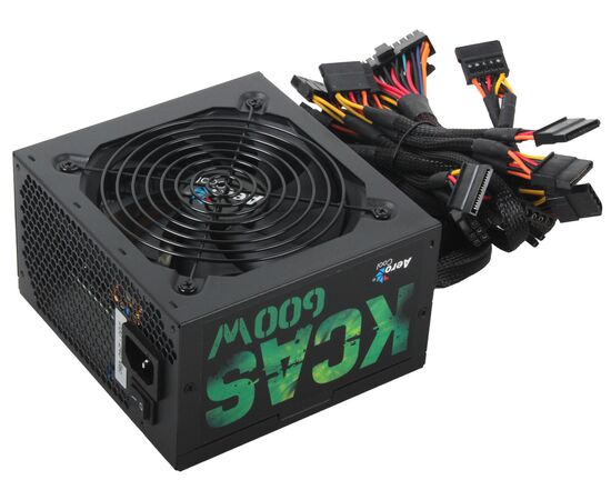 Блок питания Aerocool KCAS-600 W, 600 Вт, активный PFC, 1 вентилятор (120 мм)
