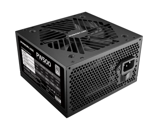Блок питания Powercase PW500 (80 Plus, ATX 2.31, 500 W, APFC, DC-DC, 120mm Fan)