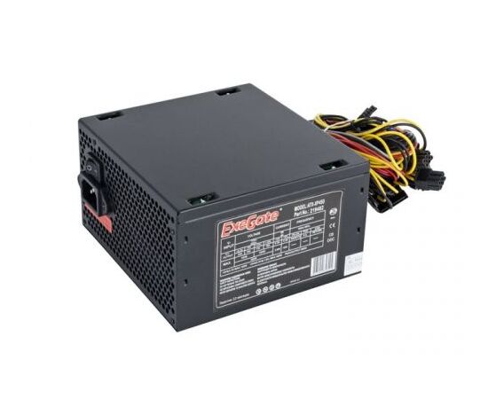 Блок питания Exe Gate EX219461 RUS-PC 450 W XP450, ATX, PC, black, 12cm fan, 24p+4p, 6/8p PCI-E, 3x SATA, 2x IDE, FDD + кабель 220 V