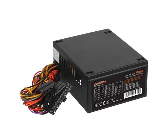 Блок питания Exegate EX234942 RUS M350, SFX, 8cm fan, 24+4pin, 2x SATA, 1x FDD, 1x IDE