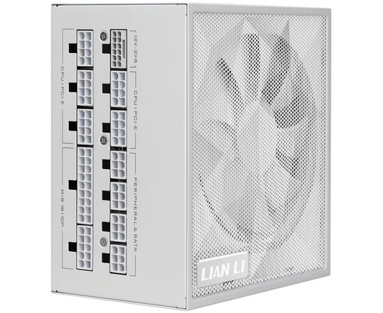 Блок питания Lian Li SX1200 P (G9 P.SX1200 P.W000.RU) / White / ATX 3.1, 1200 W, 80 Plus Platinum, PC Ie 5.1, APFC, 120mm FDB Fan, Fully Modular