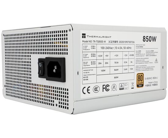 Блок питания Thermalright TR-TG-850 S-W, 850 W Gold White