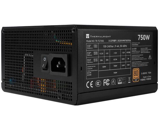 Блок питания Thermalright TR-TG750 S 750 W 80+ Gold (ATX, 3.0, PC Ie 5.0, Non-modular, 1x24(20+4)pin, 1x CPU 8(4+4)pin, 2x PC Ie*2 8(6+2))