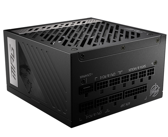 Блок питания MSI MPG A850 G (PCIE5, 850 W, Intel ATX 12 V, APFC, 13.5cm Fan, 80+ Gold, Fully-Modular) Retail