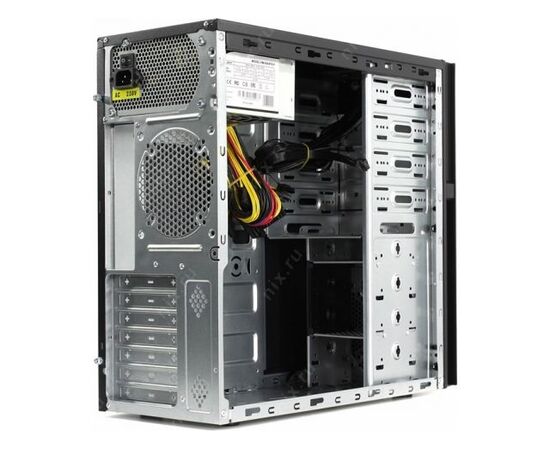Корпус POWERMAN BA833 BK (6125674) ATX, 600 W PM-600 ATX-F, US Bx2 + Audio, черный