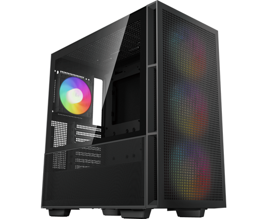 Корпус Deep Cool CH560 Black (R-CH560-BKAPE4-G-1) (ATX, без БП, 2х USB, с окном)