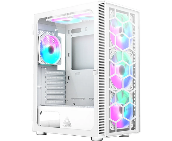Корпус Montech X3 Glass White (X3 GW) / ATX / 3x140mm 3x120mm FRGB fans