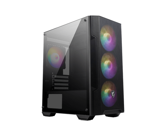 Корпус MSI Mag Forge M100 A, m ATX, Black, window, 2x3.5", Compatible with 2.5" (Max up to 4x2.5"), 1x USB 3.2 Gen 1, 2x USB 2.0