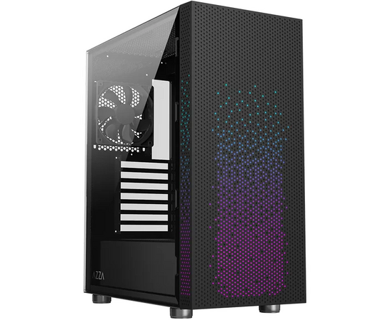 Корпус Azza Celesta F черный (CSAZ-340 F Celesta) без БП ATX 5x120mm 5x140mm 2x USB2.0 1x USB3.0 audio bott PSU