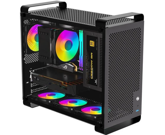 Корпус Accord ACC-GCUB4, m ATX, без БП, черный