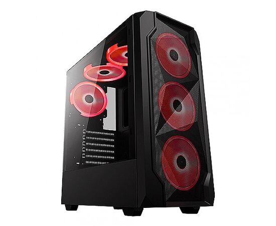 Игровой корпус: De Tech DT-8010 Black (Red LED)