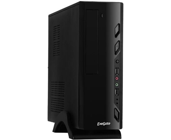 Корпус Exegate EX268695 RUS Mini ITX Exegate MI-208 Black, mini ITX/m ATX, (M400, 80mm), 2*USB, Audio