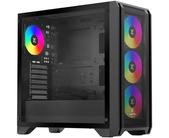 Корпус XASTRA A500 4 ARGB Black (A500-BK-FC120 ARGB-4 F-GL) ATX/Mesh/ tempered glass / 4x 120mm FC120-ARGB PWM fans