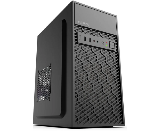 Корпус Digma DCC-MN303 черный без БП m ATX 1x80mm 2x120mm 1x USB2.0 1x USB3.0 audio