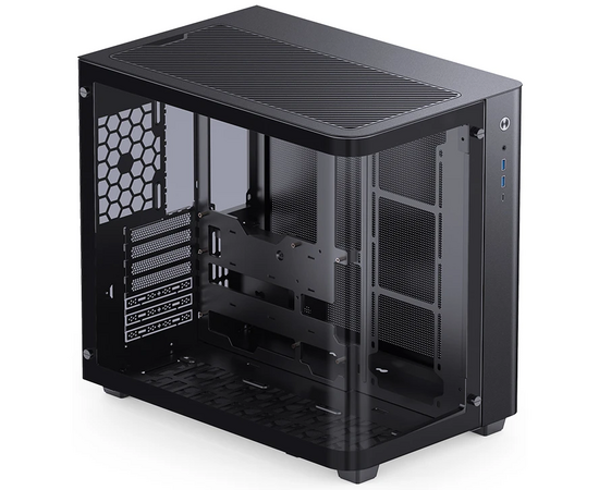 Корпус JONSBO TK-3 Black без БП, боковая панель из закаленного стекла (панорама), mini-ITX, micro-ATX, ATX, черный