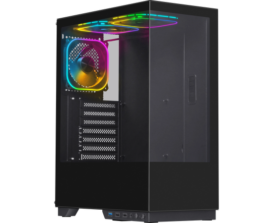 Корпус Defender Hyper Hub (25132) черный, ATX, 3fans, switch M/B Sync