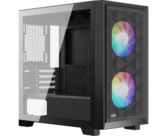 Корпус Pc Cooler C3 D310 BK ARGB без БП, Tempered Glass Mid Tower, Black, ABS, TG, SPCC, 2x120mm m ATX, ITX 165/350/200mm