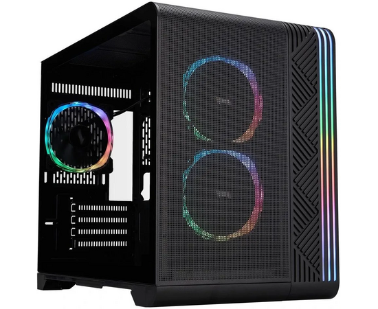 Корпус 1 STPLAYER VT6 ARGB Black (VT6-BK-3 FS7) / m ATX / 3x120mm ARGB fans