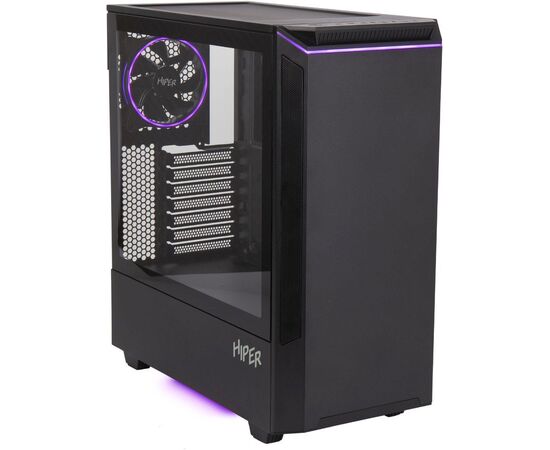 Корпус Hiper PB81 черный без БП ATX 3x120mm 2x USB2.0 2x USB3.0 audio bott PSU