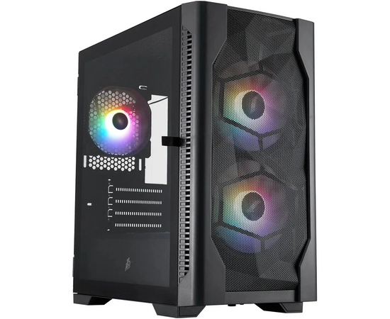 Корпус 1 STPLAYER DK D4-M FRGB Black (D4-M-BK-2 F1 P-1 F1) / m ATX / 2x140mm 1x120mm FRGB fans