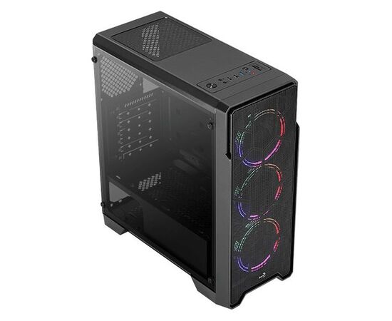 Корпус Aerocool Ore Saturn FRGB-G-BK-v1 черный без БП ATX 3x120mm 2x USB2.0 1x USB3.0 audio bott PSU