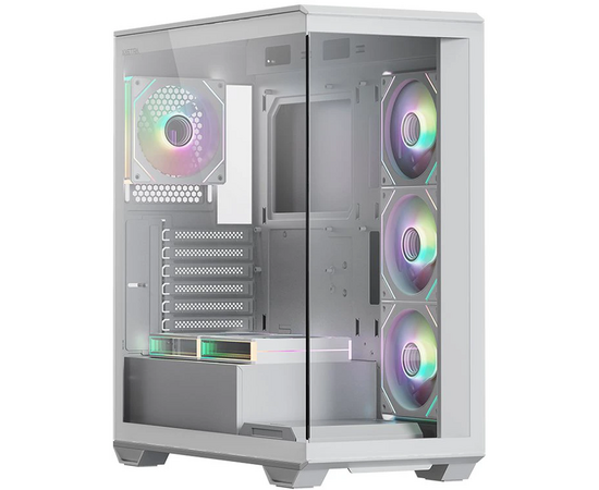 Корпус XASTRA Q600 6 ARGB-C10-UC White (Q600-6 FM12 A-C10-UC-WH) ATX/Aquarium/Screewless/6x120mm ARGB PWM FM fans/Argb+PWM HUB 10port/ Type-C