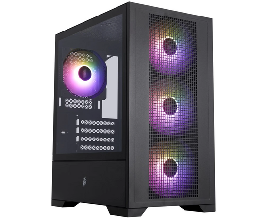 Корпус 1 STPLAYER Go2 ARGB Black (Go2-BK-4 F7) / m ATX / 4x120mm ARGB fans