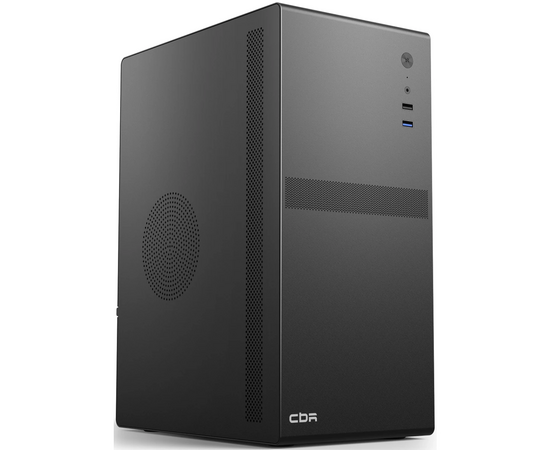 Корпус CBR V203 (PCC-MATX-V203-WPSU), Minitower, без БП, m ATX, 1*USB 3.0, 1*USB 2.0, HD Audio+Mic, Black