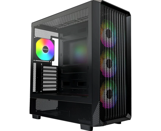Корпус Montech X5 черный без БП ATX 4x120mm 1x USB2.0 1x USB3.0 audio bott PSU