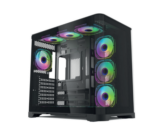 Корпус Forza FZ-G42 B Seaview TG ATX Case, black, w/o psu, Curved Tempered glass front panel, 1x3,5", 3x2,5"