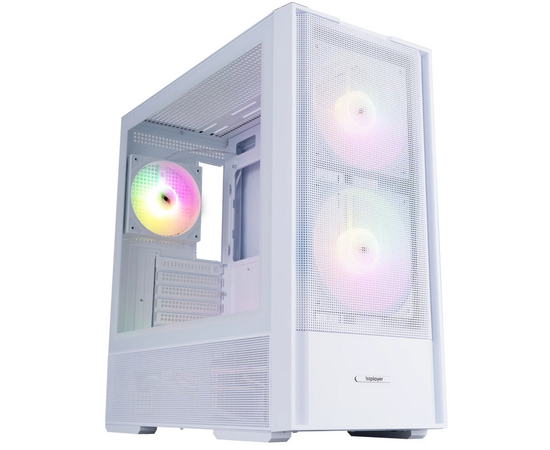 Корпус 1 STPLAYER AU7 ARGB White (AU7-WH-2 FA7-14-W-2 FA7 R-W-1 FA7-W) / ATX / 2x140mm 3x120mm ARGB fans