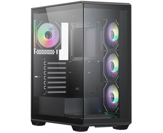 Корпус XASTRA Q600 4 ARGB-C10-UC Black (Q600-4 FM12 A-C10-UC) ATX/Aquarium/Screewless/3x120mm ARGB PWM FM fans/Argb+PWM HUB 10port/Type C
