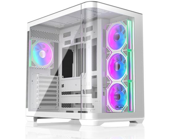Корпус RAIJINTEK CO LTD Atreus BT4 (0 R20 B00254), без БП, Midi-Tower, TG, 4x120mm ARGB, 2x USB-A 3.0 + 1x USB Type-C , E-ATX, ATX, m ITX White