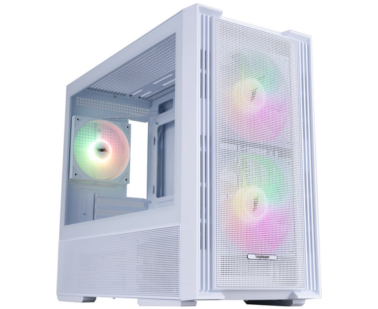 Корпус 1 STPLAYER AU6 ARGB White (AU6-WH-2 FA7-14-W-2 FA7 R-W-1 FA7-W) / m ATX / 2x140mm 3x120mm ARGB fans