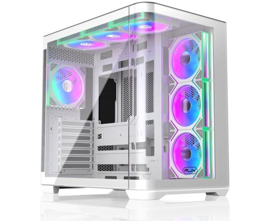 Корпус RAIJINTEK CO LTD Atreus BT7 (0 R20 B00256), без БП, Midi-Tower, TG, 7x120mm ARGB, 2x USB-A 3.0 + 1x USB Type-C , E-ATX, ATX, m ITX White