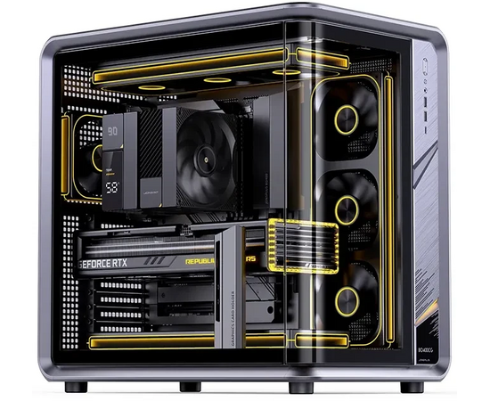 Корпус JONSBO BO400 CG gray, без БП, Midi-Tower, TG, no fan, 2x USB-A 3.0 + 1x USB-C 3.2, ATX, m ITX