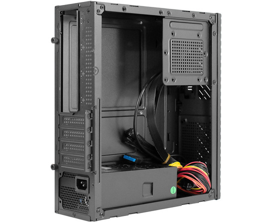 Корпус Exegate MI-302 U-450 EX298795 RUS Desktop (m ATX/mini-ITX, TPS450 8см, 1*USB+1*USB3.0, HD аудио, черный)