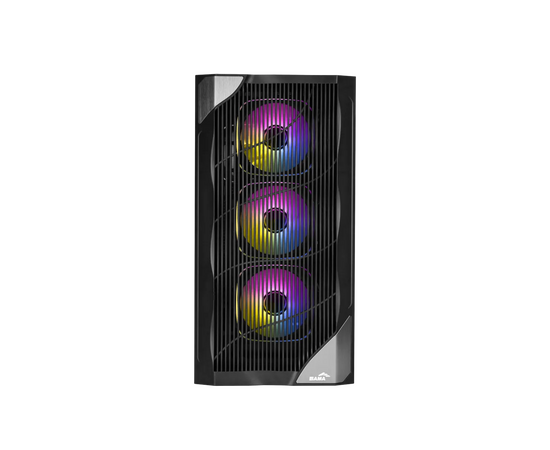 Корпус SAMA V42 Black (V42-BKAMA4 X1-GL), без БП, Midi-Tower, TG, 4x120mm ARGB, 2x USB 3.0 + 1x USB 3.2 Type-C, ATX, m ITX