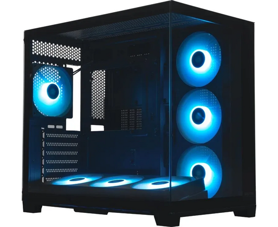 Корпус XASTRA QW500 7 ARGB-FC-C6-UC Black (QW500-2 FA36 A-1 FC12-C6-UC) ATX/Aquarium/Screewless/1x120mm+2x360mm ARGB PWM FC fans/Argb+PWM HUB 6port/Type-C