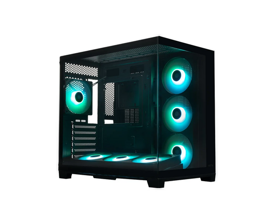 Корпус XASTRA QR500 7 ARGB-FC-C6-UC Black (QR500-2 FA36 A-1 FC12 A-C6-UC)ATX/Aquarium/2 Curve Gl/2x360mm+1*120mm ARGB PWM FC fans/Argb+PWM HUB 6port/Type-C