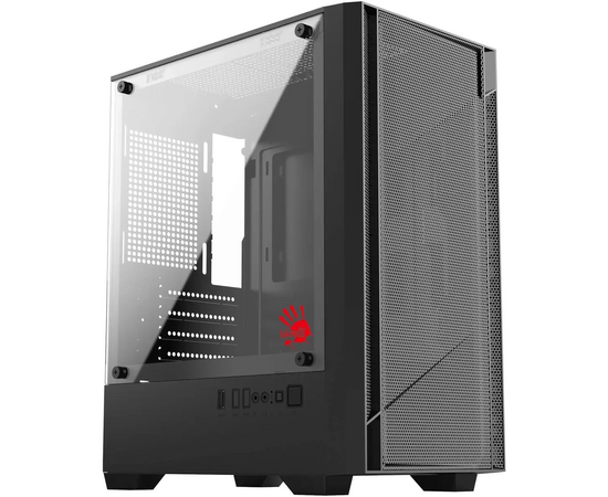 Корпус BLOODY CC-124 (cc-124-bk), m ATX, Mini-Tower, без БП, черный
