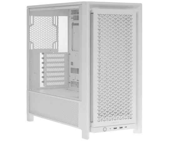 Корпус Corsair Frame 4000 D (CC-9011291-WW), без БП Midi-Tower, TG, no fan, 2x USB-A 3.2, 1x USB Type-C, E-ATX, ATX, m ITX White
