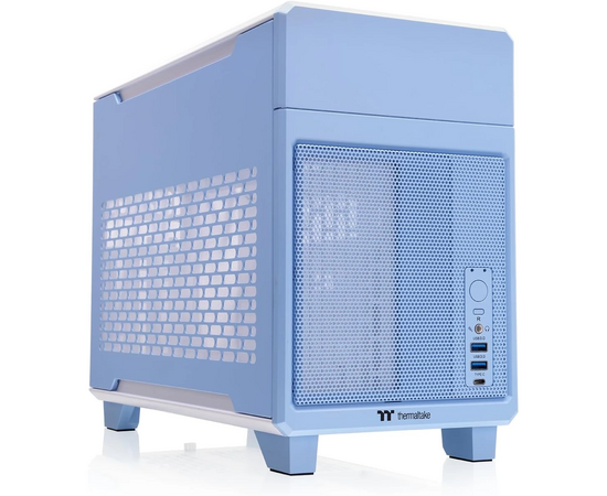Корпус Thermaltake TR100 Hydrangea (CA-11 A-00 SFNN-00) голубой без БП mini ITX 8x140mm 2x200mm 2x USB3.0 audio bott PSU