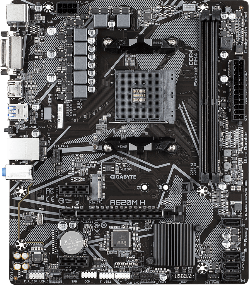 Материнская плата Gifabyte A520 Socket AM4
